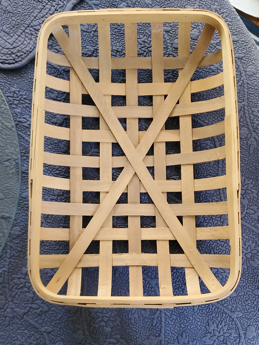 Natural Woven Wood Tobacco Basket - Home Accents